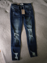 BKE Denim Stella Jeans Women Blue Low Rise Denim Ankle Skinny Size 26 Youth - £27.49 GBP