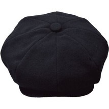 Mens Fashion Classic Flannel Wool Apple Cap Hat by Bruno Capelo ME900 Black image 3