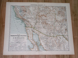 1911 Original Antique Map Of South West USA-MEXICO Border California Arizona - £22.09 GBP
