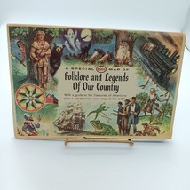 A Special Esso Map Of Folklore And Legends Of Our Country With Americana... - $28.06