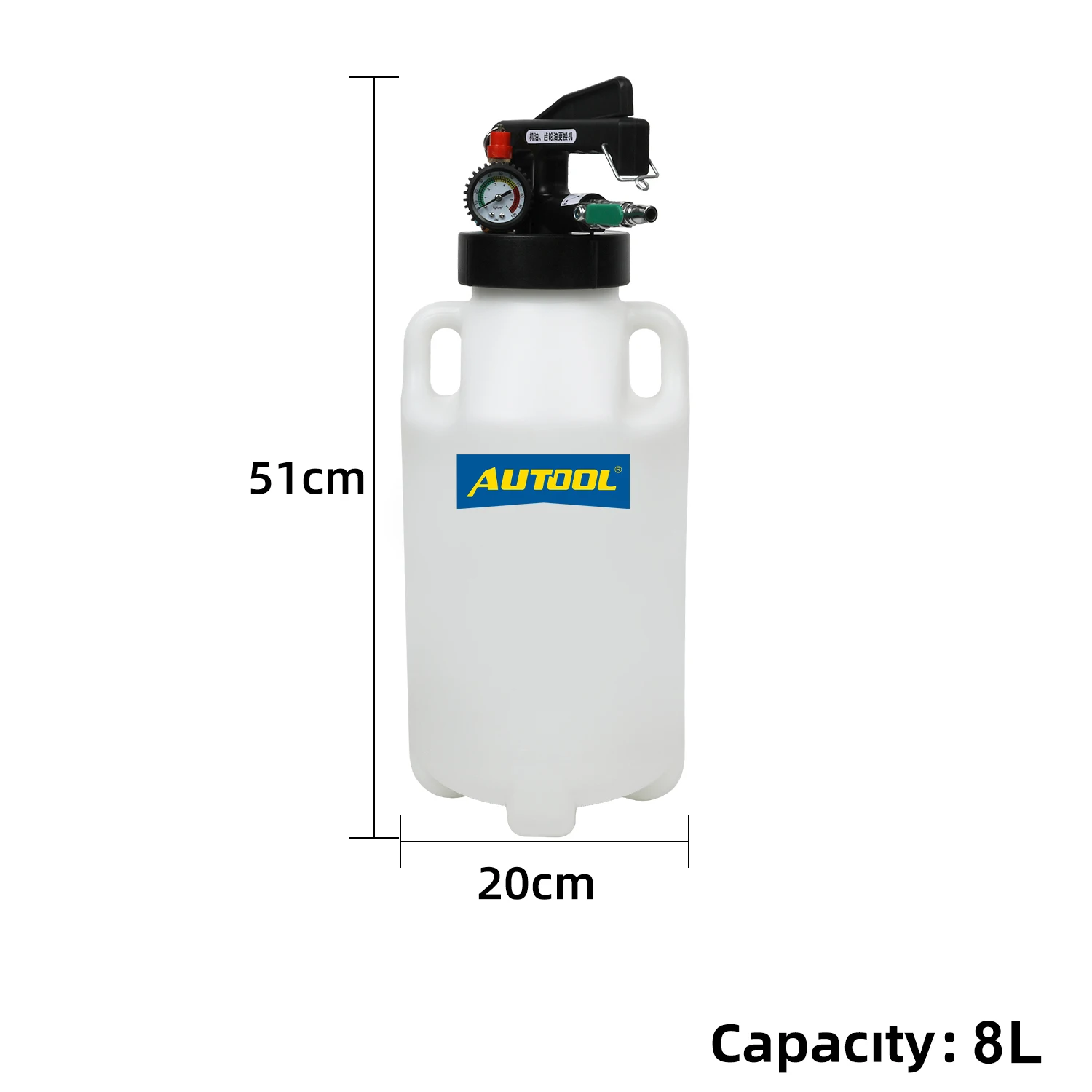 AUTOOL 6L/8L Pneumatic ke Bleeder Pumping Fluid Pump Kit Oil Change Purge Tank s - $448.42