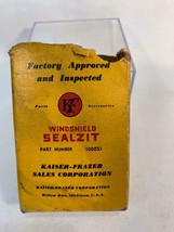 Vintage Kaiser Frazer Windshield Sealzit Box Auto Car Advertising Willow Run MI - £4.72 GBP