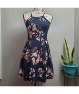 Soprano Floral Black Sleeveless Mini Dress Sz S - $518.91 MXN