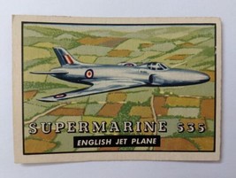Vintage 1952 TOPPS Wings #113 SUPERMARINE 535 English Jet Plane Trading ... - $9.99