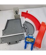 Hot Wheels City Speed Junction Highway blue sign red curve track PARTS V... - $21.00