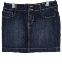 Old Navy Skirt Size 8 Regular Dark Wash Denim Skirt Short Embellished Po... - £14.78 GBP