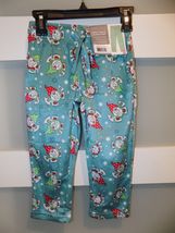 Berkley Jensen Teal W/Snow Angel Gnomes Minky Fleece Lounge Pants Size 4... - $15.30