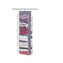 KEETDY 12 Large Clear Shoe Hanging Pockets Double Sided Fabric Organizer for Clo - £34.94 GBP
