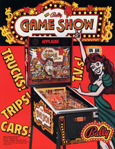 Game Show Pinball FLYER 1990 Original UNUSED Retro Vintage Promo Artwork - £12.45 GBP