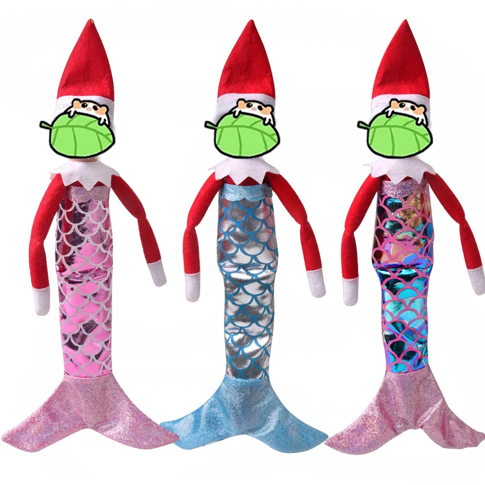 Christmas Elf on the Shelf Clothes and Accessories Pink Colorful Mermaid Tail - £8.48 GBP