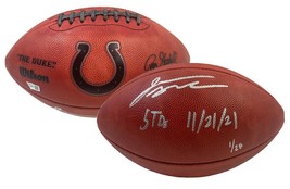 Jonathan Taylor Autographed 5 Td&#39;s Duke Metallic Colts Football Fanatics Le 1/28 - £768.88 GBP