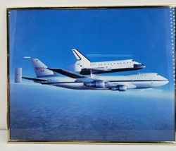 Vintage Space Shuttle Discovery Riding NASA 747 Poster 20 x 16 With Frame - £31.02 GBP