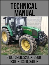 John Deere 3100 3200 3200X 3300 3300X 3400 3400X Tractor Technical Manual TM4525 - £14.37 GBP