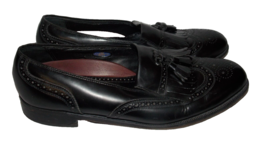 Florsheim BLACK LEATHER Tassel Oxford Wing Tip 513588 SlipOn Vintage Men... - $55.00