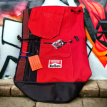 Heavy Duty Marlboro Unlimited Gear Backpack Red Duffle Bag Camping New w/Tag - £51.47 GBP
