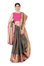 Women&#39;s Woven Banarasi Silk Saree with Blouse Piece sari - £9.53 GBP