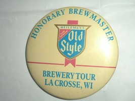 Old Style Brewery Tour La Crosse Wi Pinback Button Badge Honorary Brewmaster Pin - £10.21 GBP