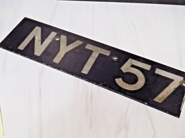 Vintage NYT 57 New York Transit? Lucite Plastic Sign Panel Art Deco - £68.50 GBP