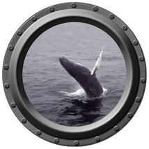 Whale Breeching Design 2 - Porthole Wall Decal - £11.18 GBP