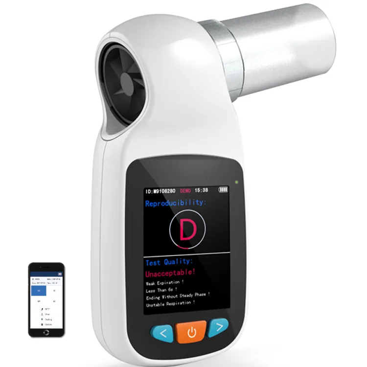 Handheld Digital Spirometer Pulmonary Function Lung Volume Device Blueto... - $109.99