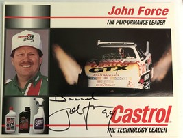 John Force Signed Autographed 8x10 Racing Promo Photo - £31.45 GBP