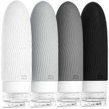 Morfone Silicone Travel Bottles – TSA-Approved 3oz Leakproof (Black &amp; Wh... - $21.99