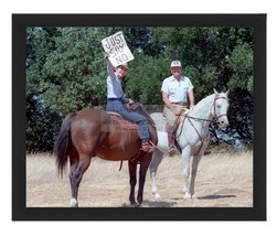 President Ronald Reagan And Nancy Riding Horses &quot;Just Say No&quot; 8X10 Framed Photo - £14.94 GBP