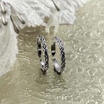 Real 925 Sterling Silver Oxidized Women foot toe rings band - Pair - $31.62