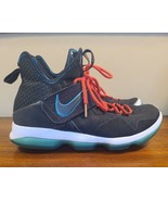 Nike LeBron James XIV 14 Mens Size 10 Red Carpet Black/Glass Blue 943323-002 NBA - $43.53