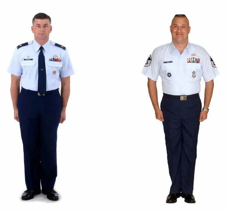NEW 2025 AIR FORCE USAF SHIRT MENS SHORT SLEEVE DRESS BLUE UNIFORM ALL S... - $35.70