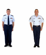 NEW 2025 AIR FORCE USAF SHIRT MENS SHORT SLEEVE DRESS BLUE UNIFORM ALL S... - $48.85 CAD