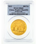 2013 China 1 Oz. Gold Panda 500 Yuan Graded by PCGS as MS69 - $4,847.08