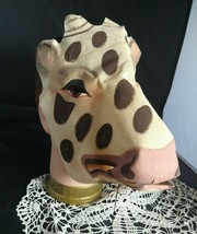 Rare Old Halloween Muslin Gauze Face Mask Giraffe Monster Ghoul Costume - £25.73 GBP
