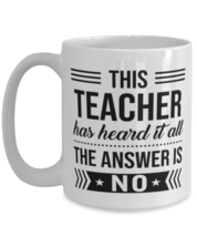 Coffee Mug for Teacher - 15 oz Funny Tea Cup For Office Friends Co-Workers Men  - £13.53 GBP