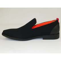 Men Tayno Dressy Casual Knit Fabric Comfortable Slip on Loafer #ALPHA F Black image 5