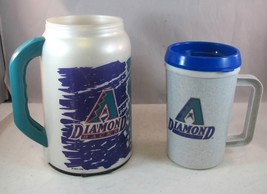 2 Inaugural Arizona Diamondback Baseball Travel Mugs - Never Used - £3.58 GBP