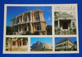 Brand New Cool Mexico Merida 5 Scenes Canton Palace Revolution Monument Postcard - £4.78 GBP