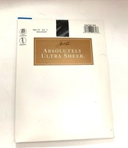 Vintage Hanes Absolutely Ultra sheer Style 707 Size C Barely black - $9.90