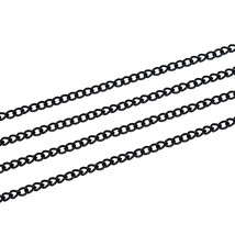 6ft Black/silver/Bronze Curb Chain 4x3mm Link opened Findings Jewelry DI... - £1.58 GBP