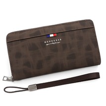 New Men&#39;s Wallet Long Pu Leather Simple Zipper Bag Hold Bag Men&#39;s Multi-slot Lar - £52.46 GBP