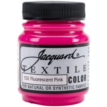 Jacquard Textile Color Fabric Paint 2.25oz Fluorescent Pink - $910.20 MXN
