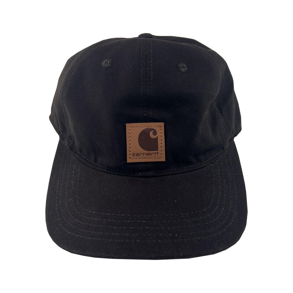 Carhartt Dark Brown Canvas Cap FastDry Comfort Center Logo Patch (S01)