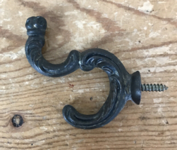 Vintage Antique Victorian Style Bronze Brass Wall Plant Key Coat Hat Hoo... - $18.80