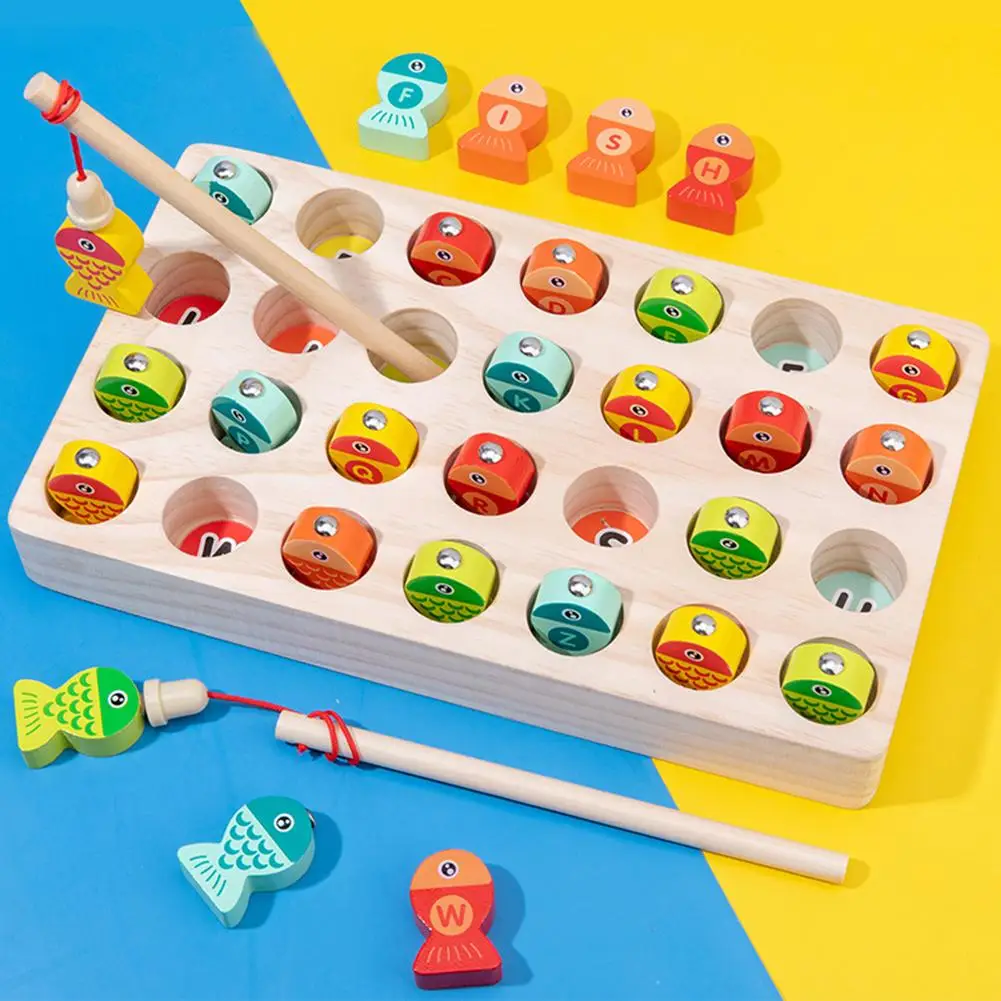 2 in 1 Magnetic Fishing Game Alphabet Number Sorting Puzzle Kids Educational - £21.98 GBP+