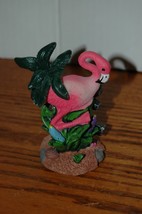 Pink Flamingo Luau Collection Figurine Anchor Palm Tree - £7.81 GBP