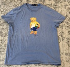 Polo Ralph Lauren Shirt Mens XXL Polo Bear Beach Ball Blue Graphic DISTR... - £15.64 GBP