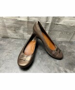 Clarks Artisan Flats Women 9.5M Concert Choir Shoes Bronze Leather Buckl... - €23,83 EUR