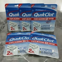 Lot Of 5 QuikClot Advanced Clotting - Gauze 3&quot; x 2&#39; Each Stop The Bleed ... - $63.69