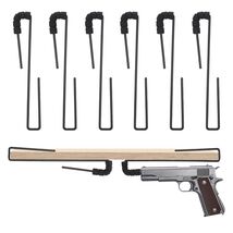 6 Pack Gun Safe Pistol Hangers Handgun Rack Organizer for Storage Displa... - $32.10 CAD