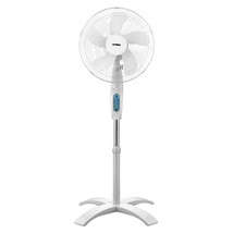 Optimus 16 in Wave Oscillating 3-Speed Stand Fan w Remote Control - £57.42 GBP